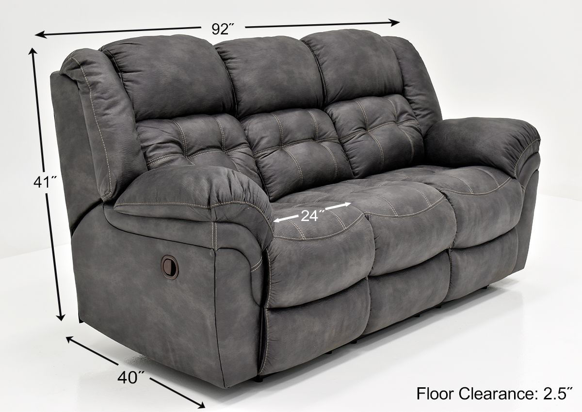 Denton Reclining Sofa Set Gray Home