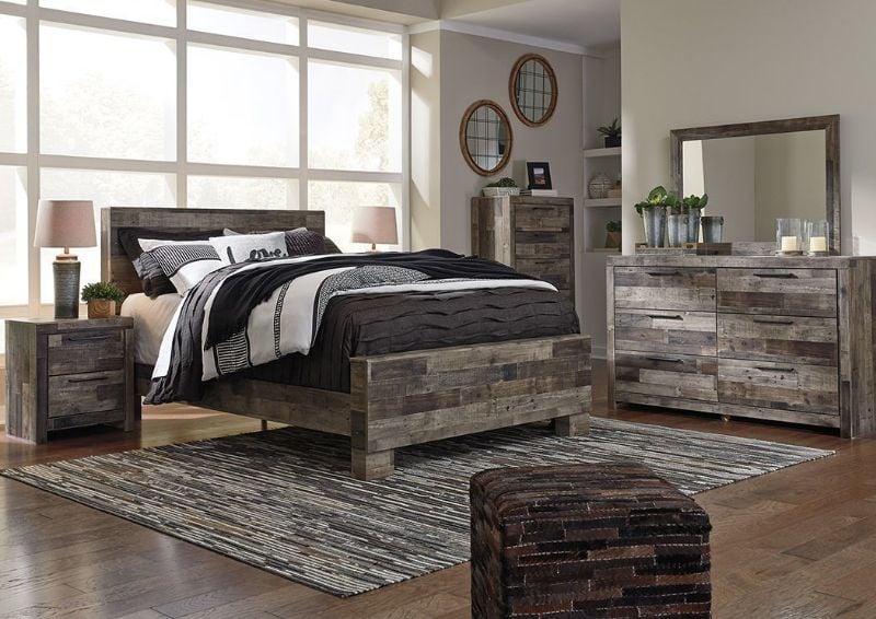 Derekson King Size Bedroom Set - Gray Brown | Home Furniture Plus Bedding