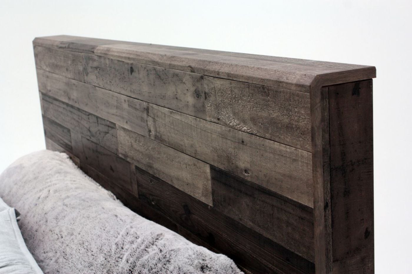 Close Up of the Headboard on the Derekson King Size Bed - Gray Brown | Home Furniture Plus Bedding