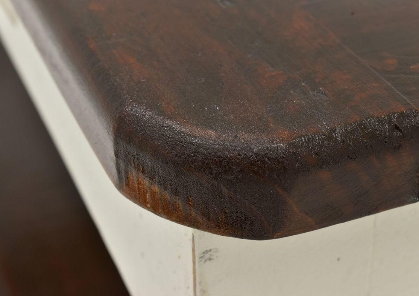 White and Brown Cottage Sofa Table by Vintage Showing the Two-Tone Finish | Home Furniture Plus Bedding
