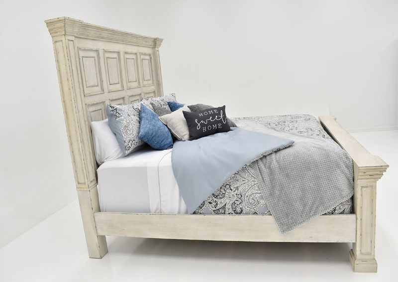 White Big Valley Queen Size Bed by Liberty Furniture Showing the Side View | Home Furniture Plus Bedding