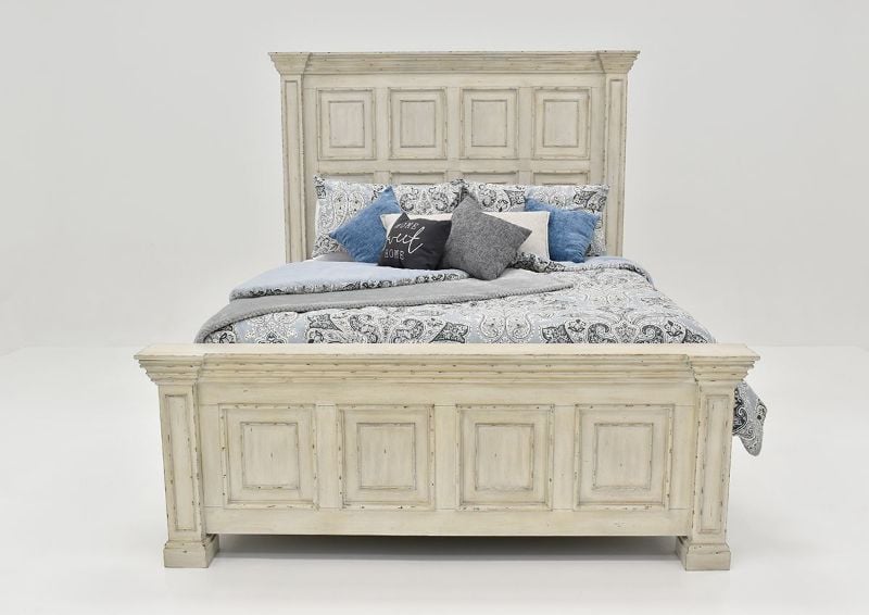 White Big Valley King Size Bed by Liberty Furniture Showing the Front View | Home Furniture Plus Bedding