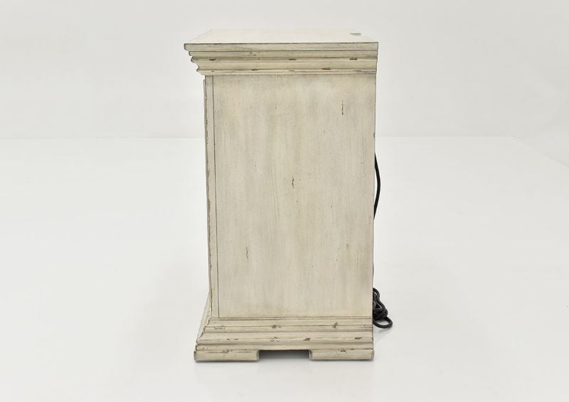 White Big Valley Nightstand by Liberty Furniture Showing the Side View | Home Furniture Plus Bedding