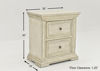 White Big Valley King Size Bedroom Set by Liberty Furniture Showing the Nightstand Dimensions | Home Furniture Plus Bedding