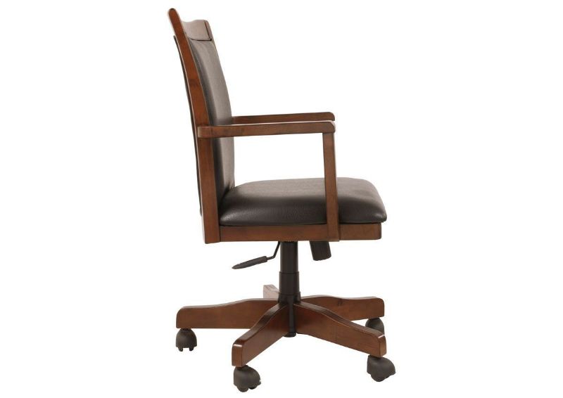 Brown Hamlyn Home Office Desk Chair by Ashley Showing the Side View | Home Furniture Plus Bedding