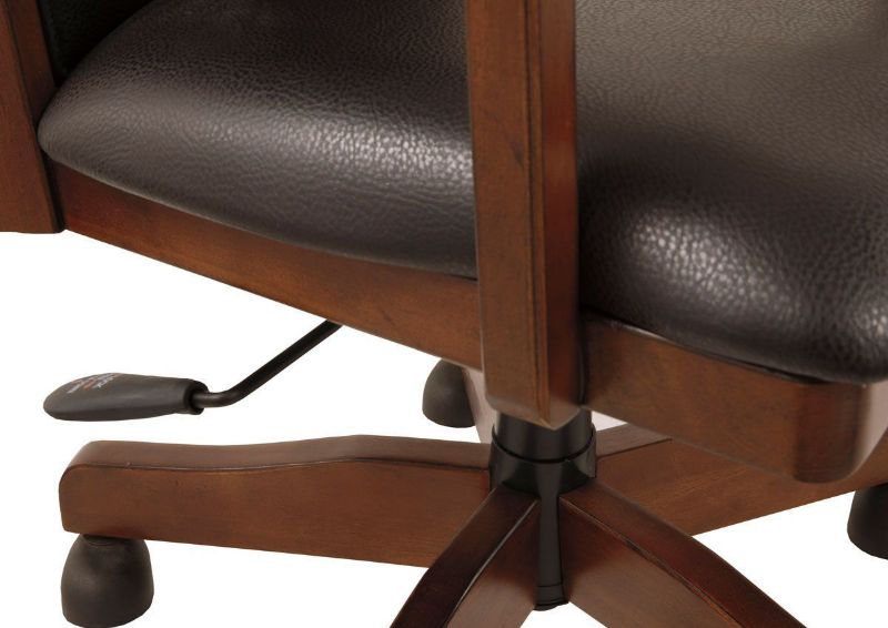 Brown Hamlyn Home Office Desk Chair by Ashley Showing the Adjustment Lever | Home Furniture Plus Bedding