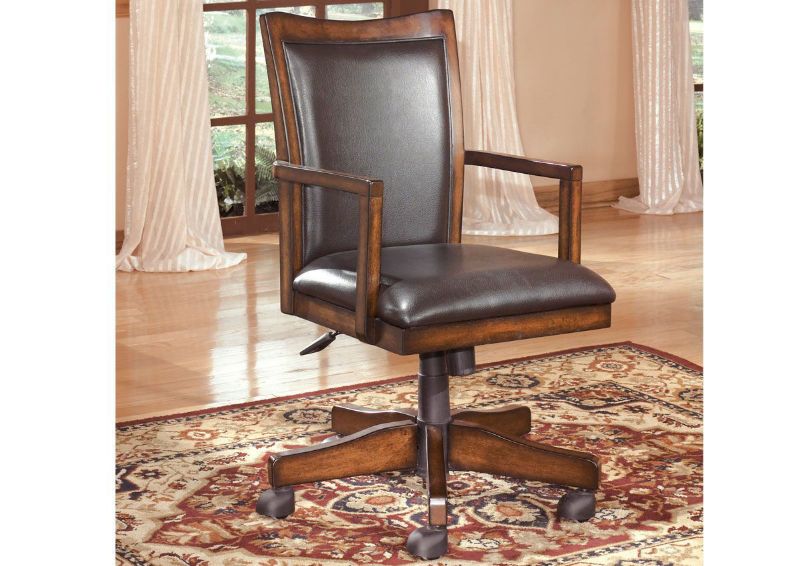 Brown Hamlyn Home Office Desk Chair by Ashley Showing the Room View | Home Furniture Plus Bedding