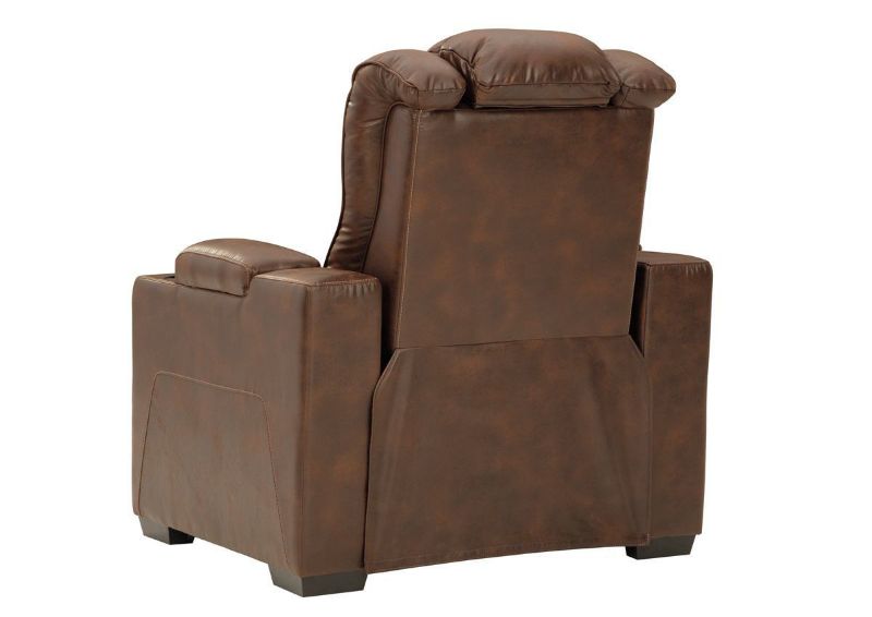 Brown Owners Box POWER Recliner by Ashley Showing the Back View | Home Furniture Plus Bedding