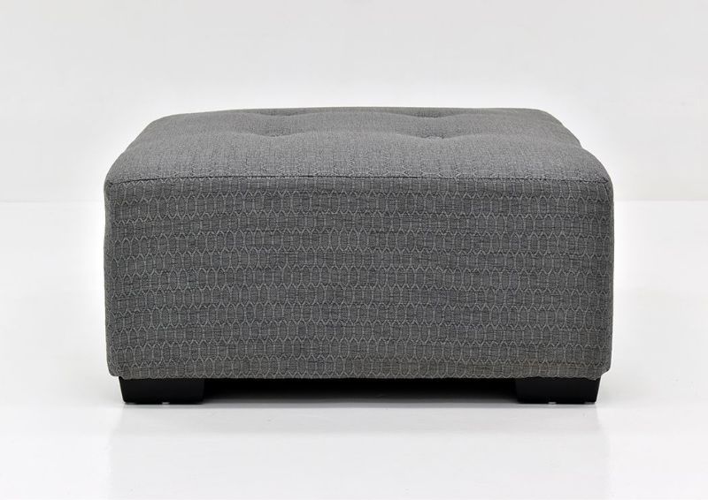 Dove Gray Crosby Cocktail Ottoman by Franklin Showing the Front View, Made in the USA | Home Furniture Plus Bedding