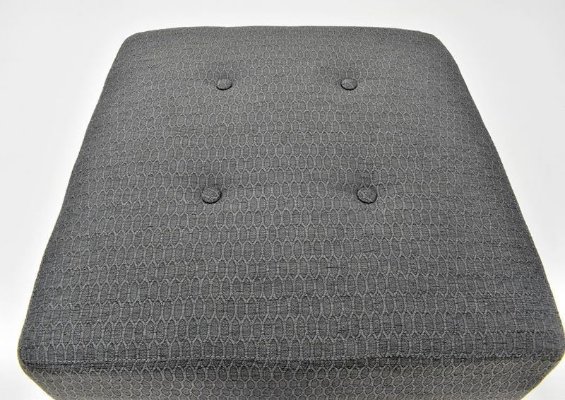 Dove Gray Crosby Cocktail Ottoman by Franklin Showing the Button Tufted Top, Made in the USA | Home Furniture Plus Bedding