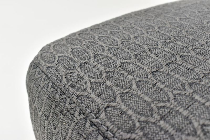 Dove Gray Crosby Cocktail Ottoman by Franklin Showing the Upholstery, Made in the USA | Home Furniture Plus Bedding