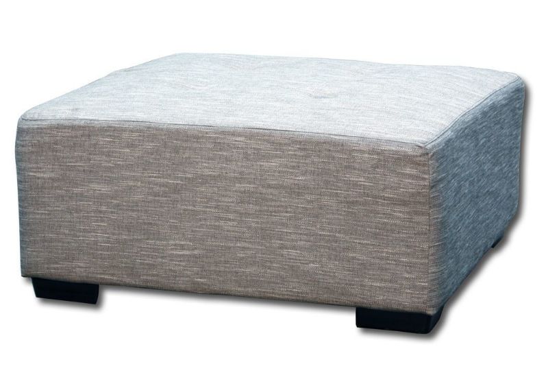 Slightly Angled View of the Barton Large Ottoman - Gray | Home Furniture Plus Bedding