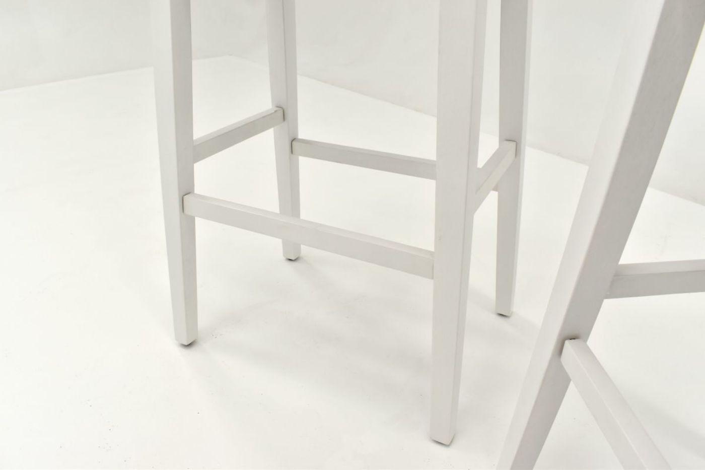 White and Blue Dexter 30 Inch Bar Height Barstool by Kith Furniture Showing the Leg Detail, Made in the USA | Home Furniture Plus Bedding