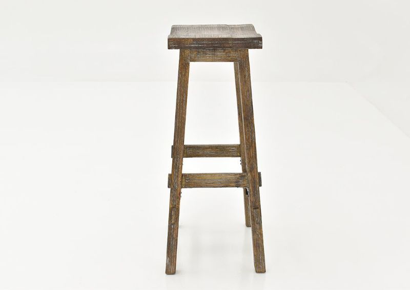 Barnwood Brown Trent 30 Inch Barstool by Vintage Showing the Side View | Home Furniture Plus Bedding