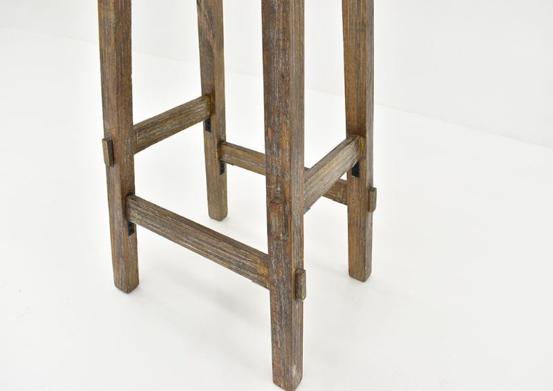 Barnwood Brown Trent 30 Inch Barstool by Vintage Showing the Leg Detail | Home Furniture Plus Bedding