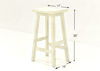 White Trent 30 Inch Barstool by Vintage Showing the Dimensions | Home Furniture Plus Bedding
