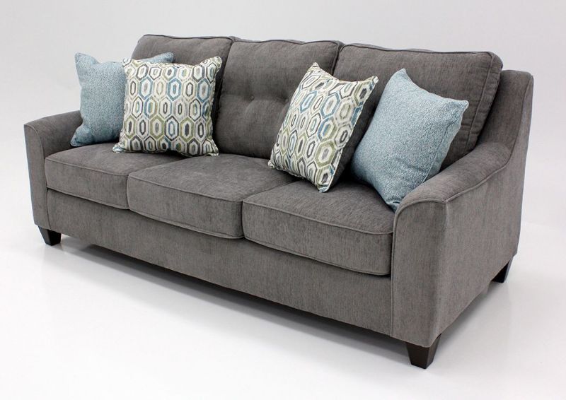 Smoke Gray Surge Sofa by Lane Showing the Angle View | Home Furniture Plus Bedding