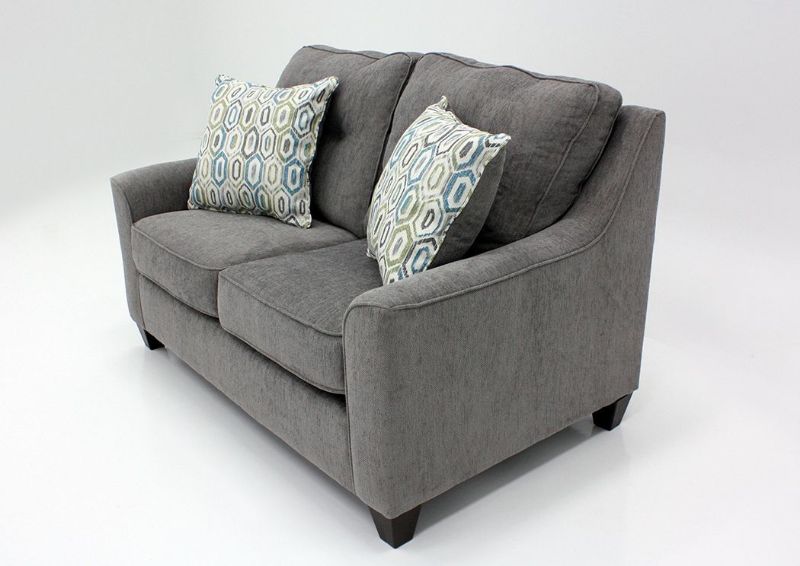 Smoke Gray Surge Loveseat by Lane Showing the Angle View | Home Furniture Plus Bedding