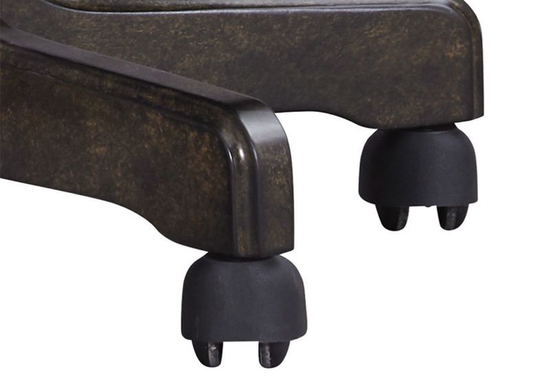 Graphite Swivel Desk Chair by Ashley Furniture Showing the Wheel Detail | Home Furniture Plus Bedding