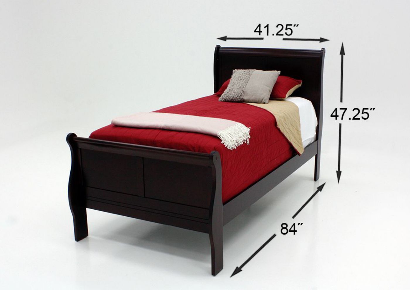 Picture of Louis Philippe Twin Sleigh Bedroom Set