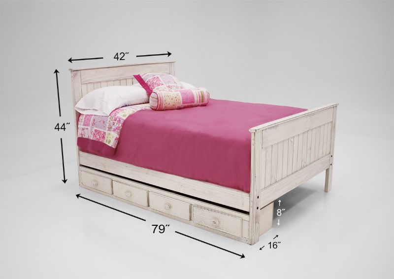 Picture of Duncan Full Bed With Storage Unit - White