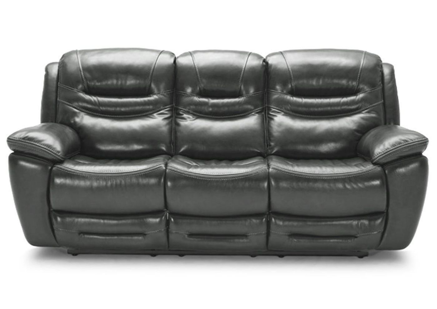 Gray Dallas POWER Reclining Sofa Showing the Front View | Home Furniture Plus Bedding