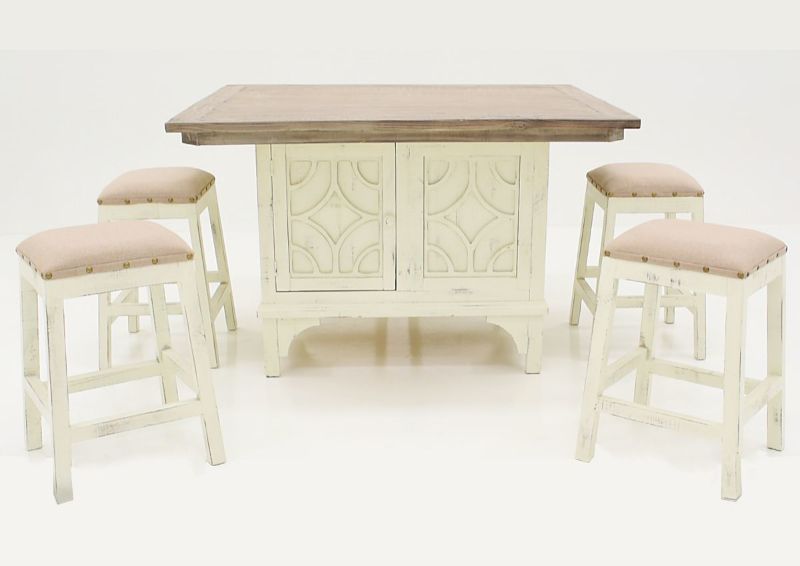 White Westgate 7 Piece Pub Table Set by Vintage Showing the Group | Home Furniture Plus Bedding