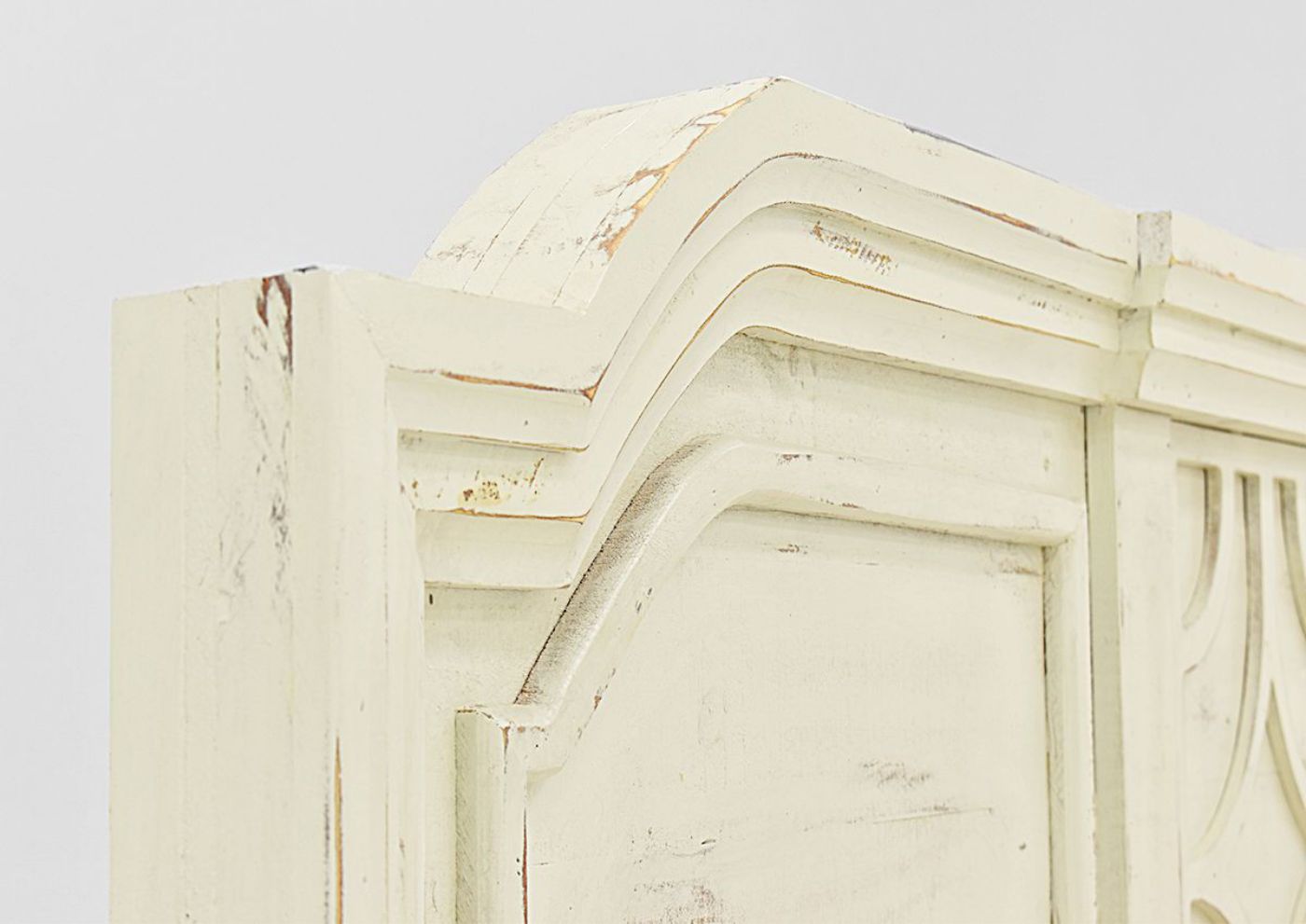 White Westgate Queen Size Panel Bed by Vintage Furniture Showing the Headboard Detail | Home Furniture Plus Bedding