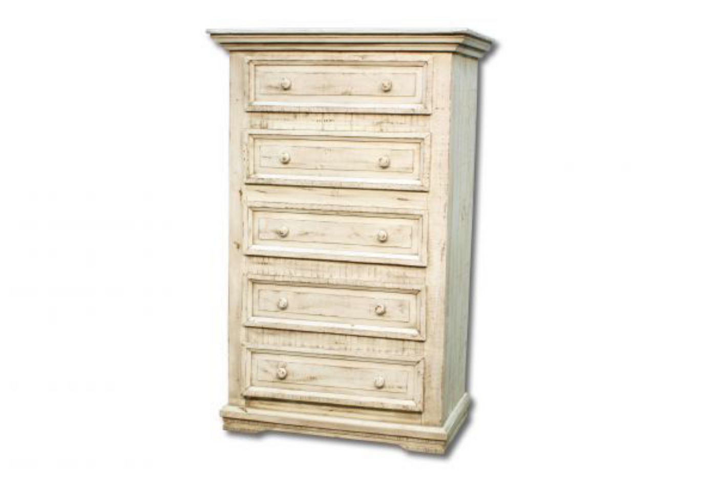 Distressed White Jasper Chest of Drawers at an Angle | Home Furniture Plus Mattress