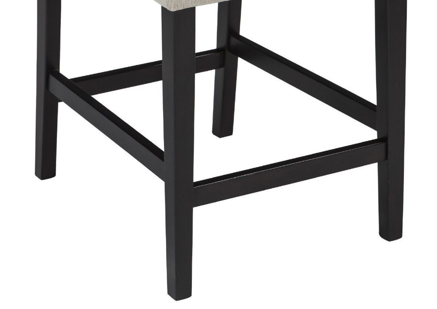 Tripton 24 Inch Off White Upholstered Bar Stool by Ashley Showing the Leg Detail | Home Furniture Plus Bedding