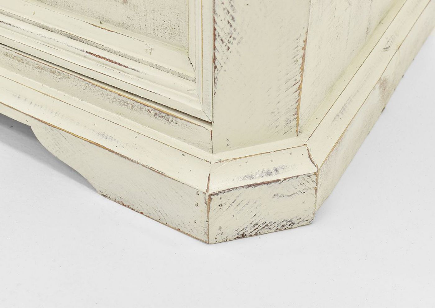 White Westgate Dresser with Mirror by Vintage Furniture Showing the Base Detail | Home Furniture Plus Bedding