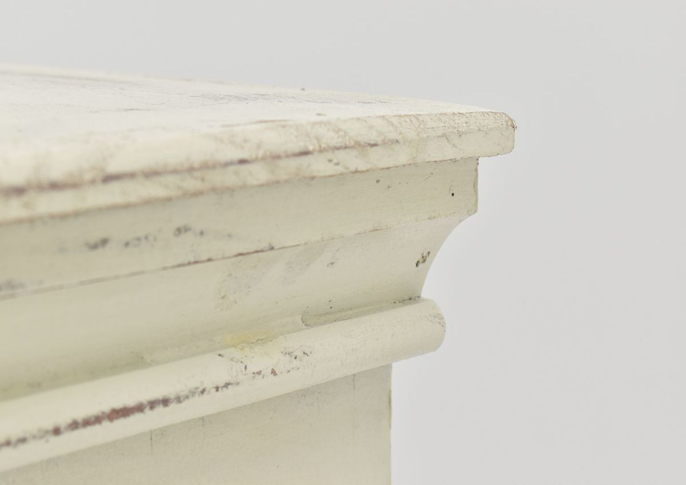White Westgate Chest of Drawers by Vintage Furniture Showing the Carved Edges | Home Furniture Plus Bedding
