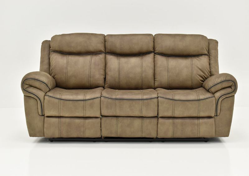 Brown Sorrento Reclining Sofa By Lane Furniture Showing the Front View | Home Furniture Plus Bedding