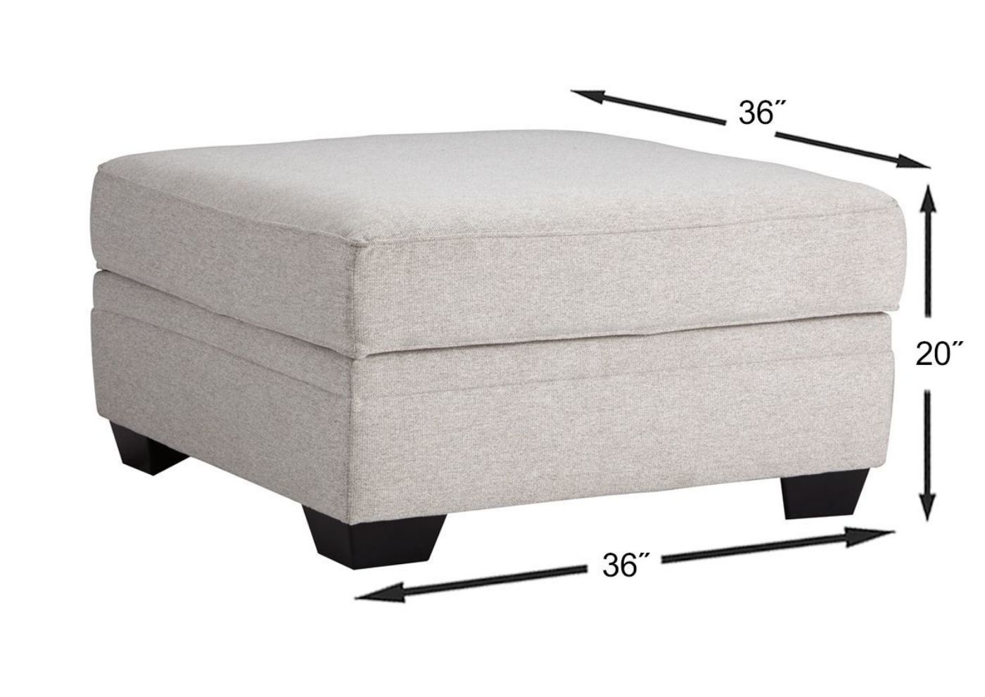 Picture of Dellara Storage Ottoman - Off White