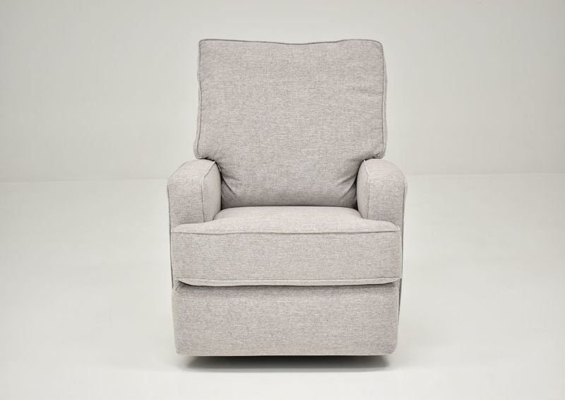 Light Gray Kersey Swivel Glider Recliner by Best Home Furnishings Showing the Front View, Made in the USA | Home Furniture Plus Bedding