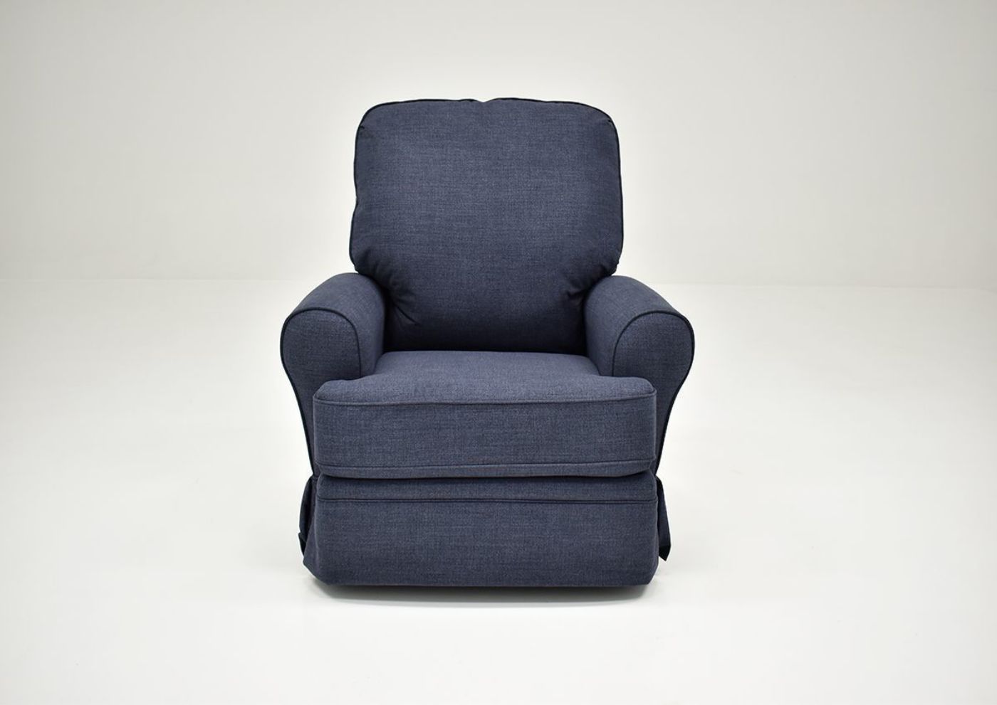 Navy Blue Juliana Swivel Glider Recliner by Best Home Furnishings Showing the Front View, Made in the USA | Home Furniture Plus Bedding