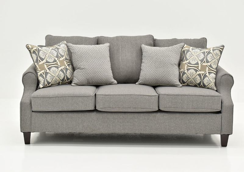 Gray Bay Ridge Sofa by Behold Showing the Front View, Made in the USA | Home Furniture Plus Bedding