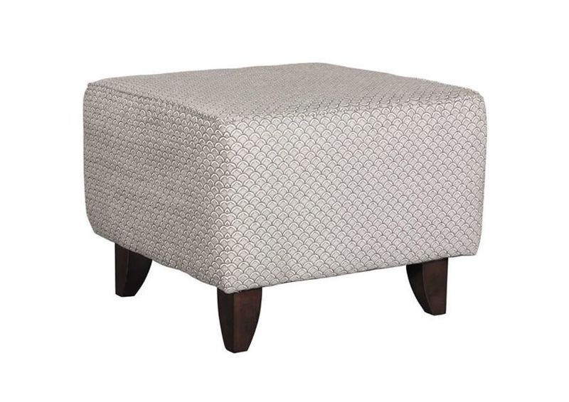 Gray Bay Ridge Ottoman by Behold Showing the Angle View,  Made in the USA | Home Furniture Plus Bedding