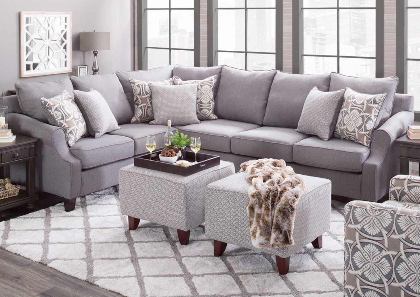 Room shot of the Bay Ridge Sectional Sofa by Behold Home Furnishings | Home Furniture Plus Bedding