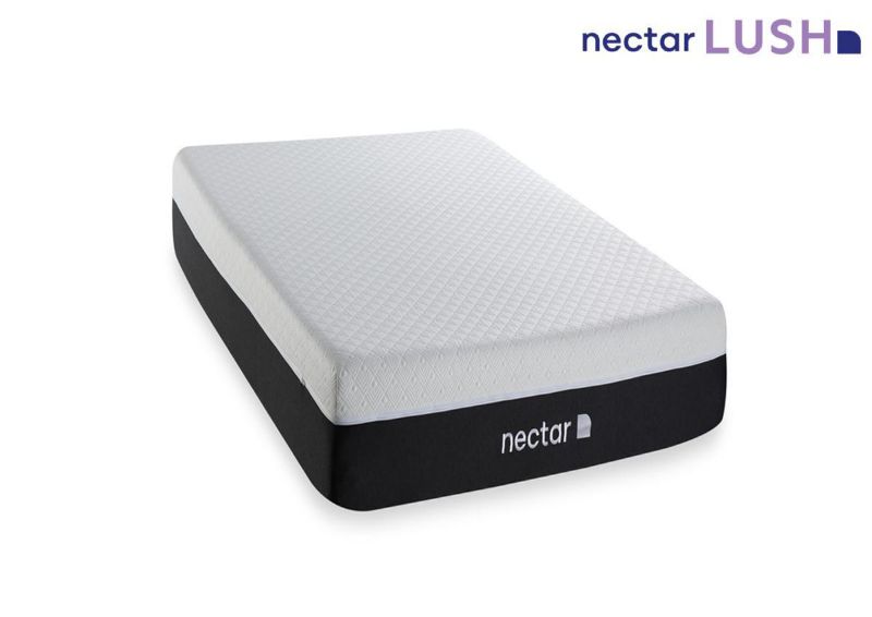 Nectar Lush Memory Foam Mattress. Twin Size. Showing the Angle View | Home Furniture Plus Bedding