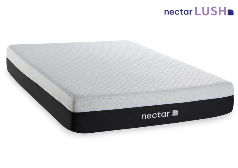 Nectar Lush Memory Foam Mattress. Full Size. Showing the Angle View | Home Furniture Plus Bedding