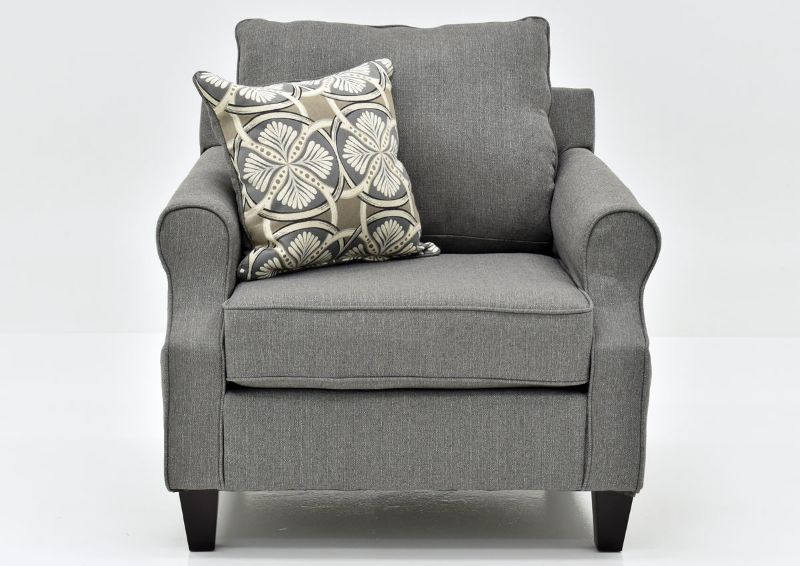 Gray Bay Ridge Chair by Behold Furniture Showing the Front View | Home Furniture Plus Bedding