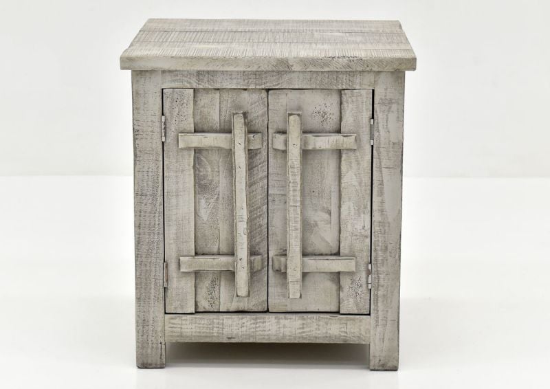 Gray San Andres End Table by International Furniture Showing the Front View | Home Furniture Plus Bedding