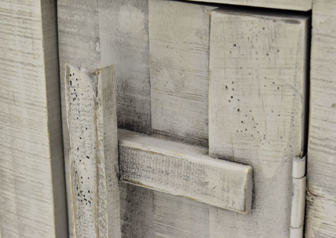 Gray San Andres Chairside End Table by International Furniture Showing the Door Design Detail | Home Furniture Plus Bedding