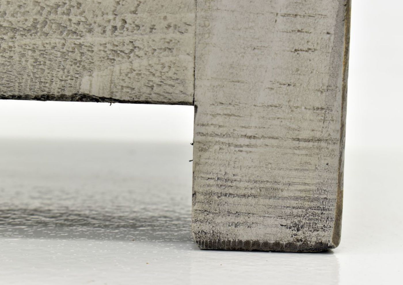 Gray San Andres Chairside End Table by International Furniture Showing the Foot Detail | Home Furniture Plus Bedding