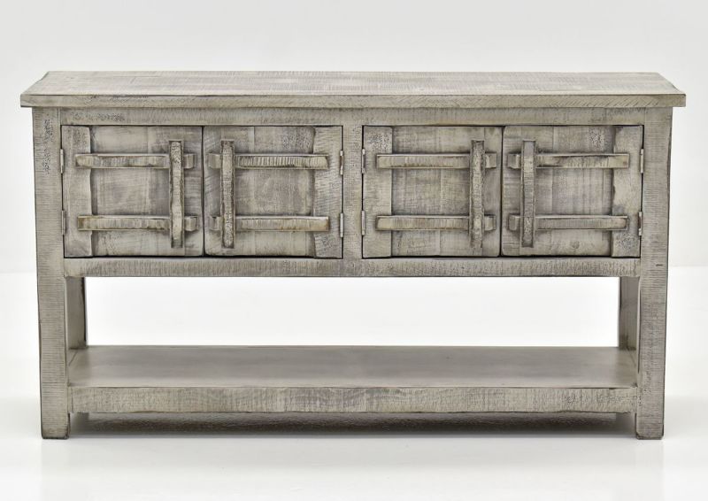 Gray San Andres Sofa Table by International Furniture Showing the Front View | Home Furniture Plus Bedding