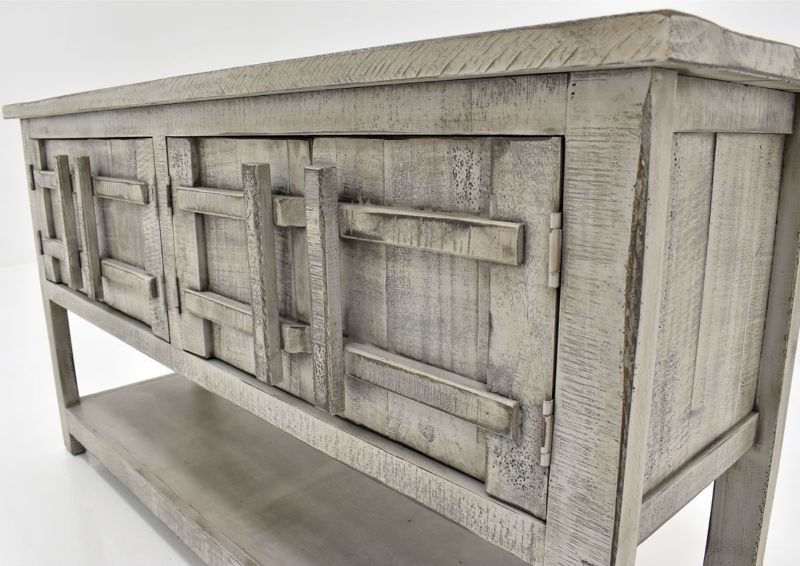 Gray San Andres Sofa Table by International Furniture Showing the Front View Detail | Home Furniture Plus Bedding