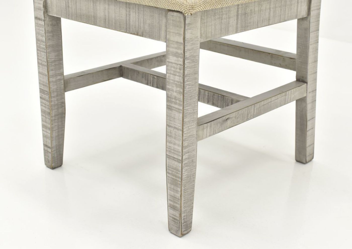 Gray San Andres 6 Piece Dining Set by International Furniture Showing The Chair Leg Detail | Home Furniture Plus Bedding