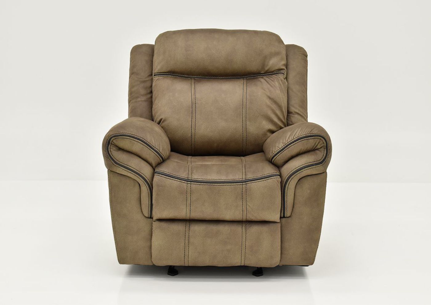 Brown Sorrento Glider Recliner By Lane Furniture Showing the Front View | Home Furniture Plus Bedding