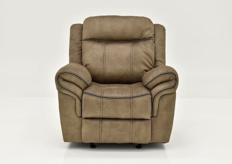 Brown Sorrento Glider Recliner By Lane Furniture Showing the Front View | Home Furniture Plus Bedding
